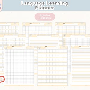 Language Learning Digital Notebook: Vocabulary & Grammar Templates (PDF ...