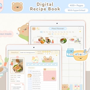Recipe journal PDF for Goodnotes and Notability, Digital cookbook template with recipe sections, meal planner and grocery list, Cute Digital Recipe Book for Goodnotes, Recipe journal, Recipe planner, Meal planner, Cook book, Food trackers, Recipe book templates, Digital Planner, Digital Notebook, Digital Recipe book, Recipe book, Recipe journal, Recipe planner, Cook book, Meal planner, Meal Tracker, Digital recipe template, Digital planner, Food planner, Food tracker, Goodnotes Planner