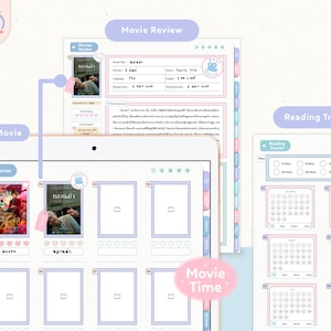 Reading Log, Digital Reading Journal, Reading Journal, Entertainment Journal, Book Review, Library Tracker, digital notebook, cute digital notebook, reading planner, student planner, digital planner, goodnotes notebook, hyperlinked notebook, Undated planner, Cute Planner, Kawaii Notebook, aesthetic digital notebook, digital journal, ipad planner, Templates, Goodnotes Templates, Goodnotes Planner, Movies, Series, Podcast & Reading Log For Goodnotes