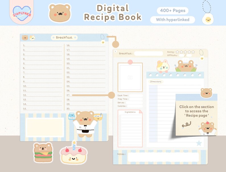 Recipe journal PDF for Goodnotes and Notability, Digital cookbook template with recipe sections, meal planner and grocery list, Cute Digital Recipe Book for Goodnotes, Recipe journal, Recipe planner, Meal planner, Cook book, Food trackers, Recipe book templates, Digital Planner, Digital Notebook, Digital Recipe book, Recipe book, Recipe journal, Recipe planner, Cook book, Meal planner, Meal Tracker, Digital recipe template, Digital planner, Food planner, Food tracker, Goodnotes Planner