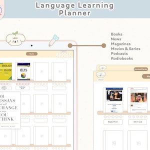 Language Learning Digital Notebook: Vocabulary & Grammar Templates (PDF ...