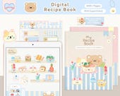 Cute Digital Recipe Book for Goodnotes | Recipe journal, Recipe planner, Meal planner, Cook book, Food trackers, Recipe book templates