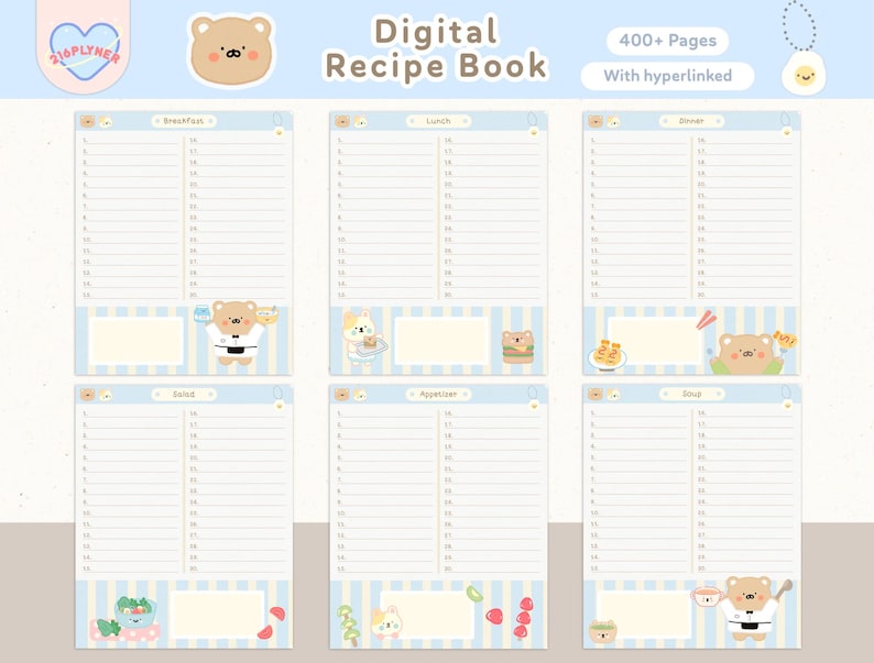 Recipe journal PDF for Goodnotes and Notability, Digital cookbook template with recipe sections, meal planner and grocery list, Cute Digital Recipe Book for Goodnotes, Recipe journal, Recipe planner, Meal planner, Cook book, Food trackers, Recipe book templates, Digital Planner, Digital Notebook, Digital Recipe book, Recipe book, Recipe journal, Recipe planner, Cook book, Meal planner, Meal Tracker, Digital recipe template, Digital planner, Food planner, Food tracker, Goodnotes Planner