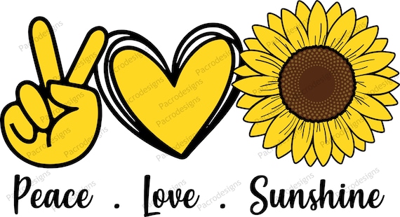 Download Peace love sunshine svg Sunflower svg Peace Love SVG Hand ...