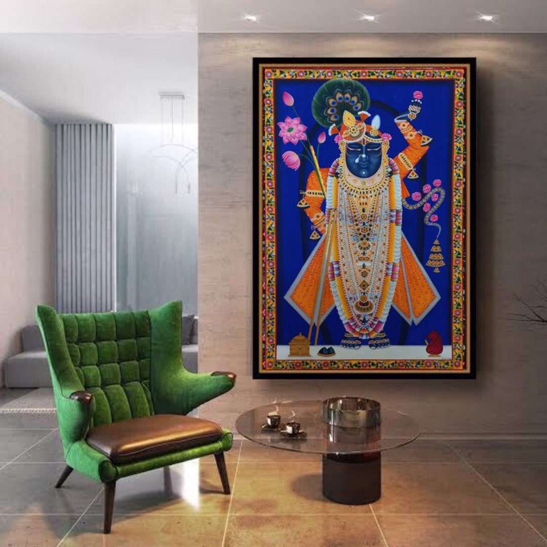 Shreenathji Pichwai Painting: Nand Mahotsav Shringar Darshan