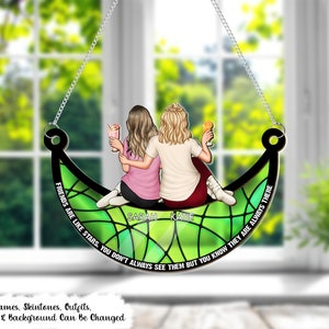 Friends Are Like Stars, Bestie Personalized Window Hanging Suncatcher, Friendship Gift, Gift For Friend, Bestie, Meaningful Gift For Friends