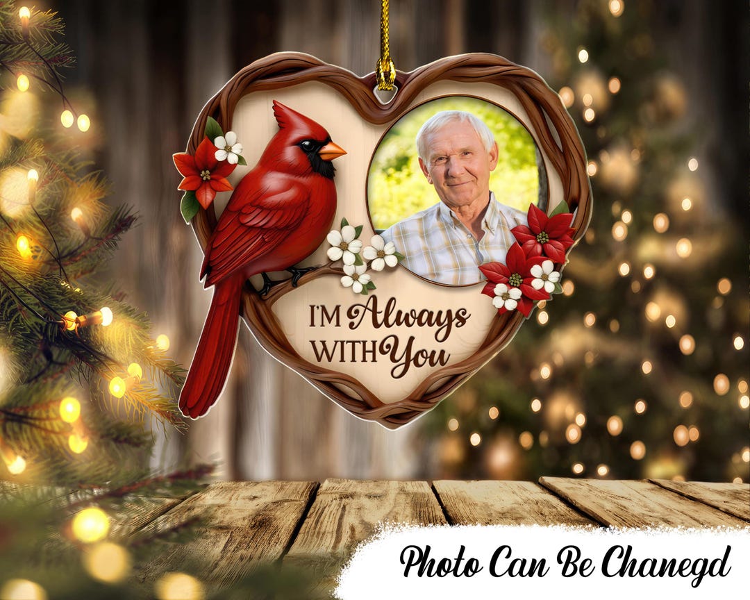 Buy Personalized Cardinal Memorial Ornament, Custom Photo Christmas ...