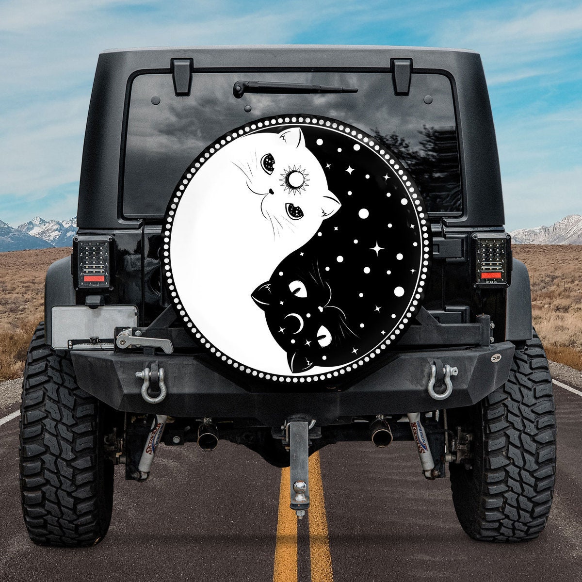 Tire Covers Jeep Wrangler Cat Etsy