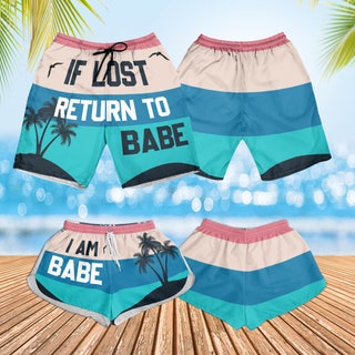 If Lost Return To Bae - I Am Bae Couple Shorts