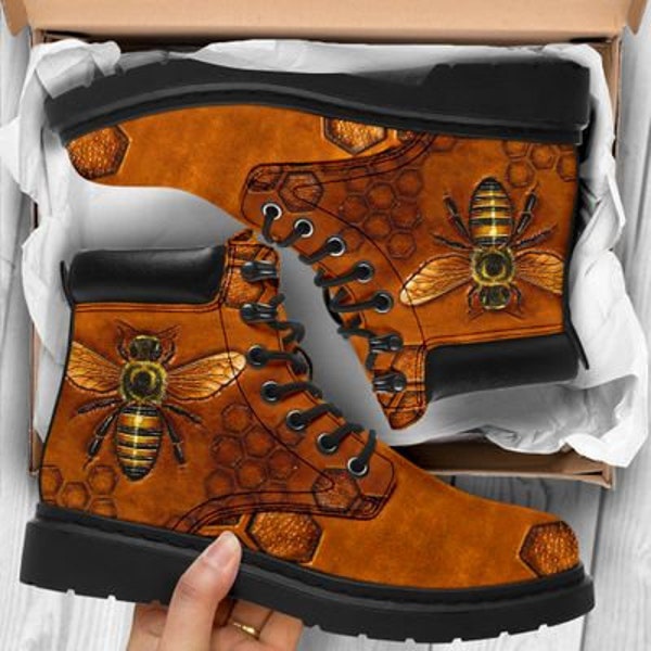 Bee Yourself All Season Boots, Classic Boot, Spring Boots, Custom Trendy Boots,Vintage Boots,Men's Boot,Women's Boot,