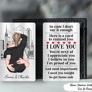 Caso eu não diga o suficiente, cartão de carteira personalizado, presente de dia dos namorados, cartão de carteira eu te amo, presente para ela, presente para mãe, presente para filha