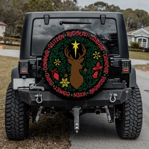 Christmas Spare Tire Cover, Rudolphs The Red Nosed Reindeer Spare Tire Cover With or Without Camera Hole, Tire Cover Camper, Xmas Gifts