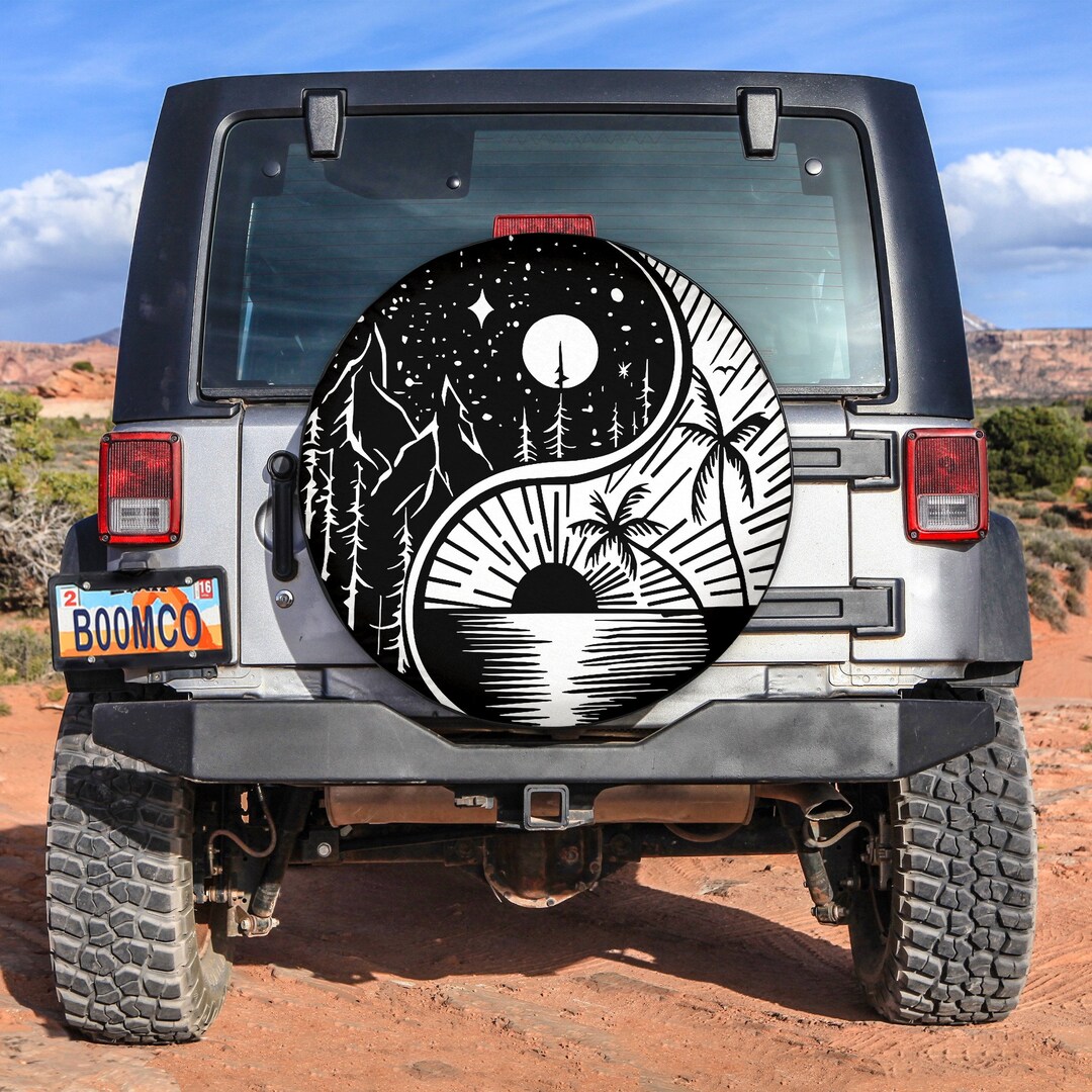 Spare Tire Cover for Camper Yin Yang Tree of Life Spare Tire Etsy