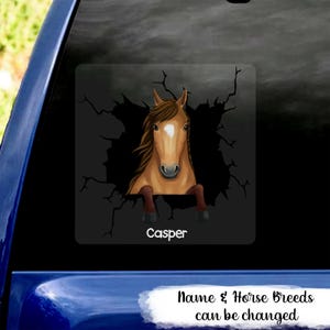 Horse Decor On Car, Trailer, Fridge, Window, Personalized Decal, Equestrian Car Decal For Women Funny, Horse Mom Gift, Gift For Horse Lovers