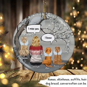 Weihnachtsdenmal für Tierliebhaber, ich spreche immer noch über Sie Personalisierte Gedenkhundekatzen-Acrylverzierung, Geschenk für Hundemama, Hundepapa