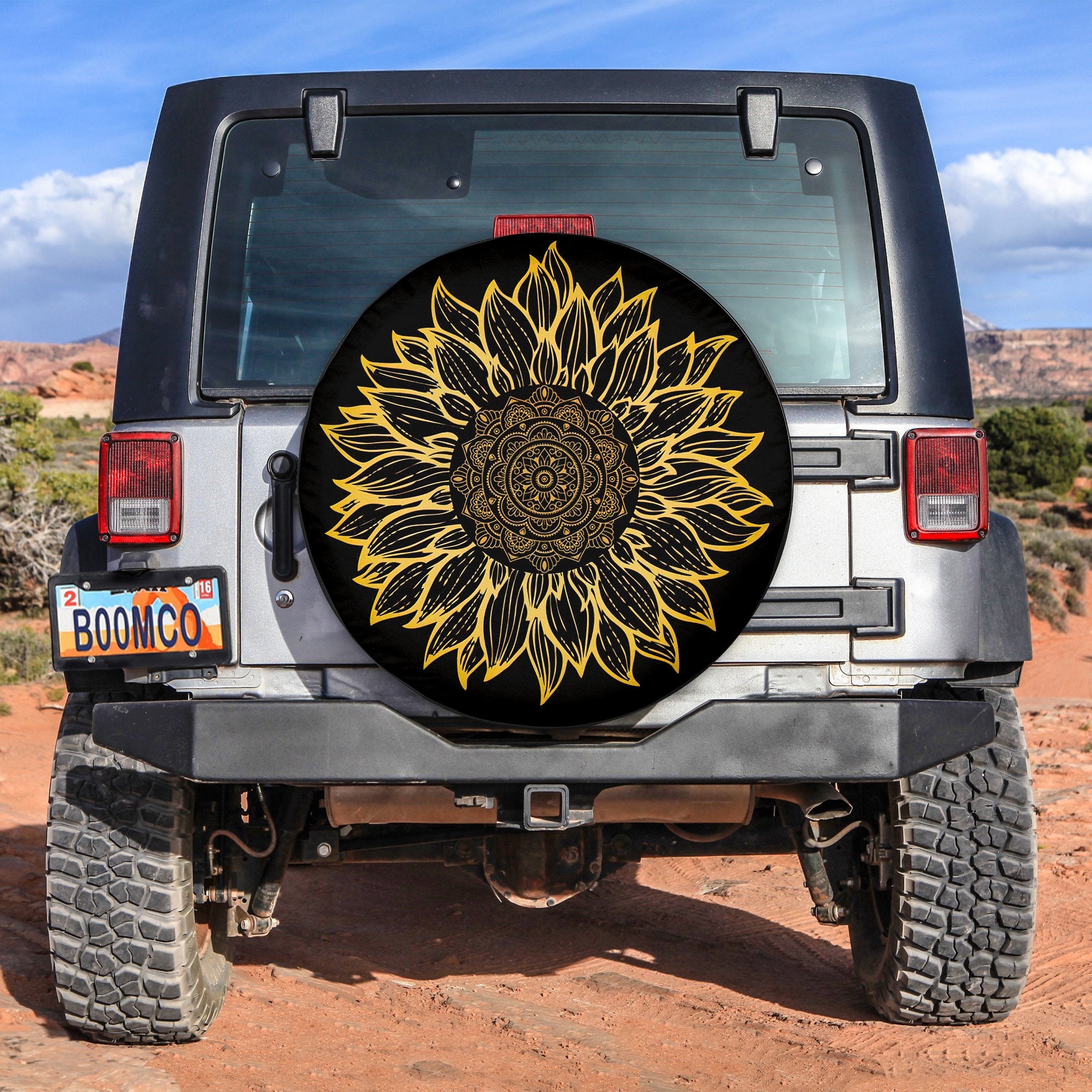 Sunflower Tire Cover Etsy