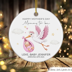 First Mothers Day Ornament For New Mom, Personalized Mothers Day Ornament, First Mothers Day Gift From Baby, 1st Mothers Day Gift From Baby