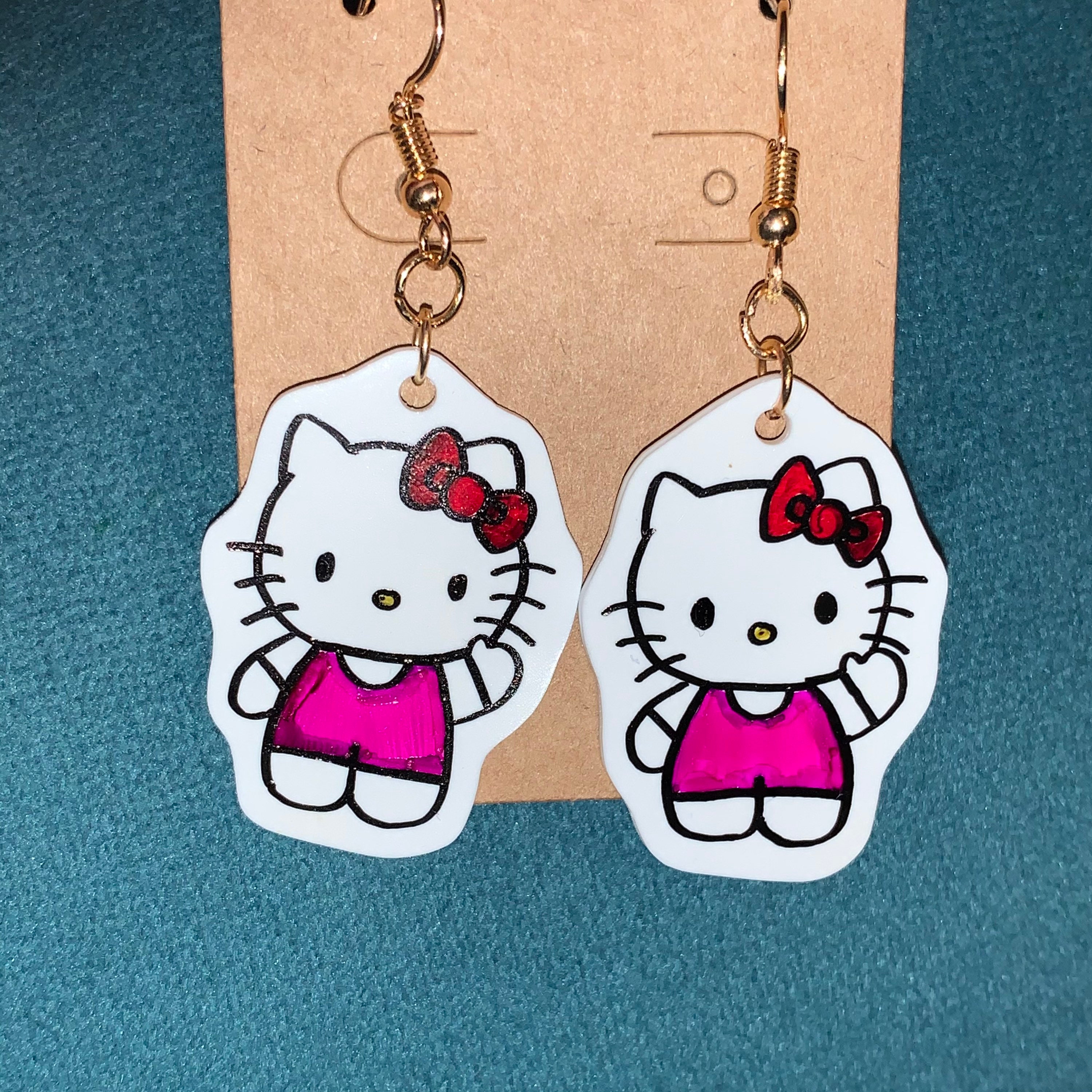 Hello Kitty dangle earrings Etsy