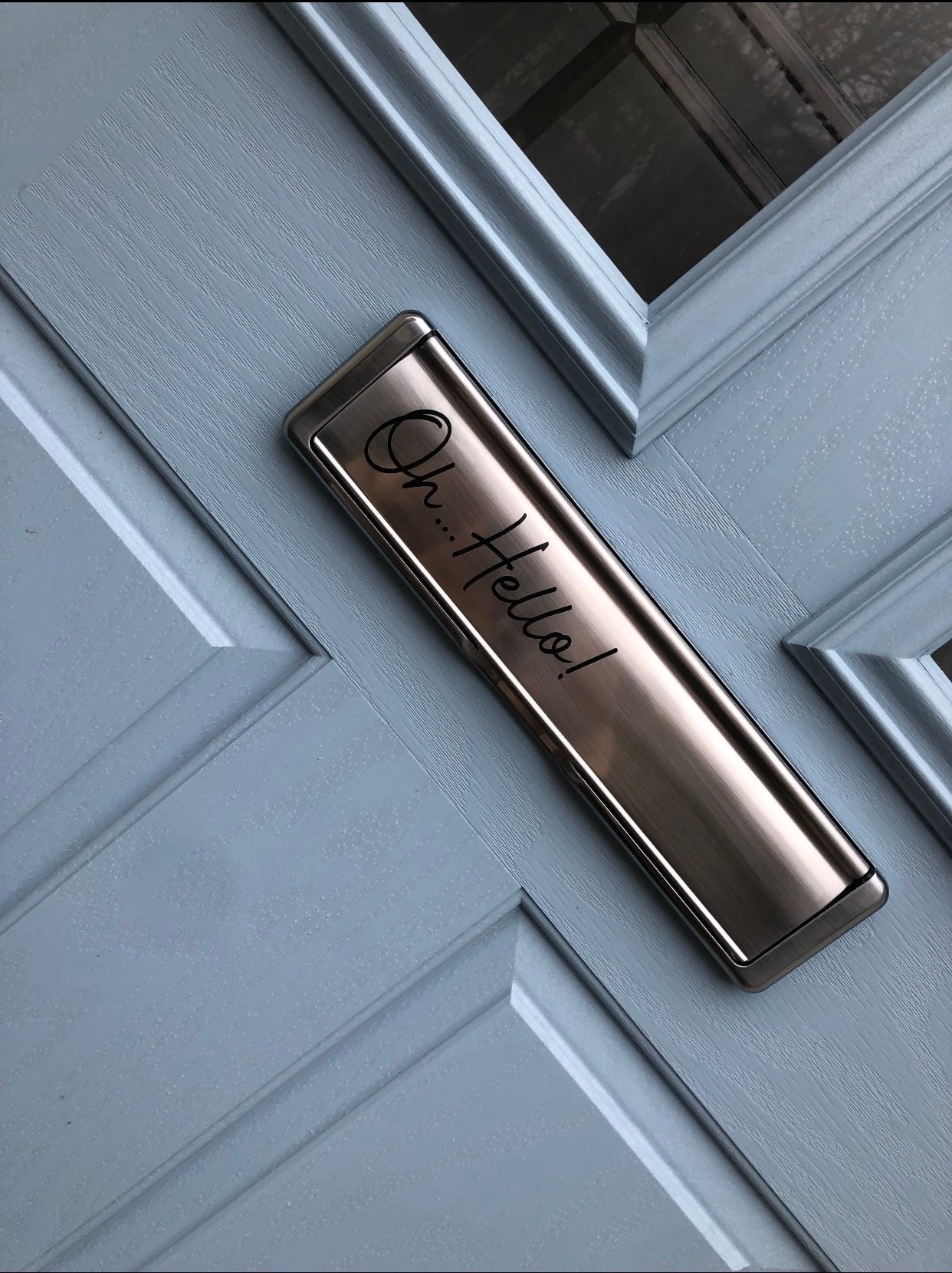 Oh Hello Letter box label cute label decal for letterbox Etsy