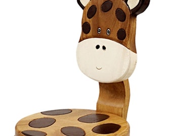 Navaris Juego de Mesa y Silla Infantil - Set 1x pupitre y 2X sillas para  niños - Muebles de Madera Infantiles con diseño de Jirafa - para +3  años,Naranja,55340.02 m001760 : 