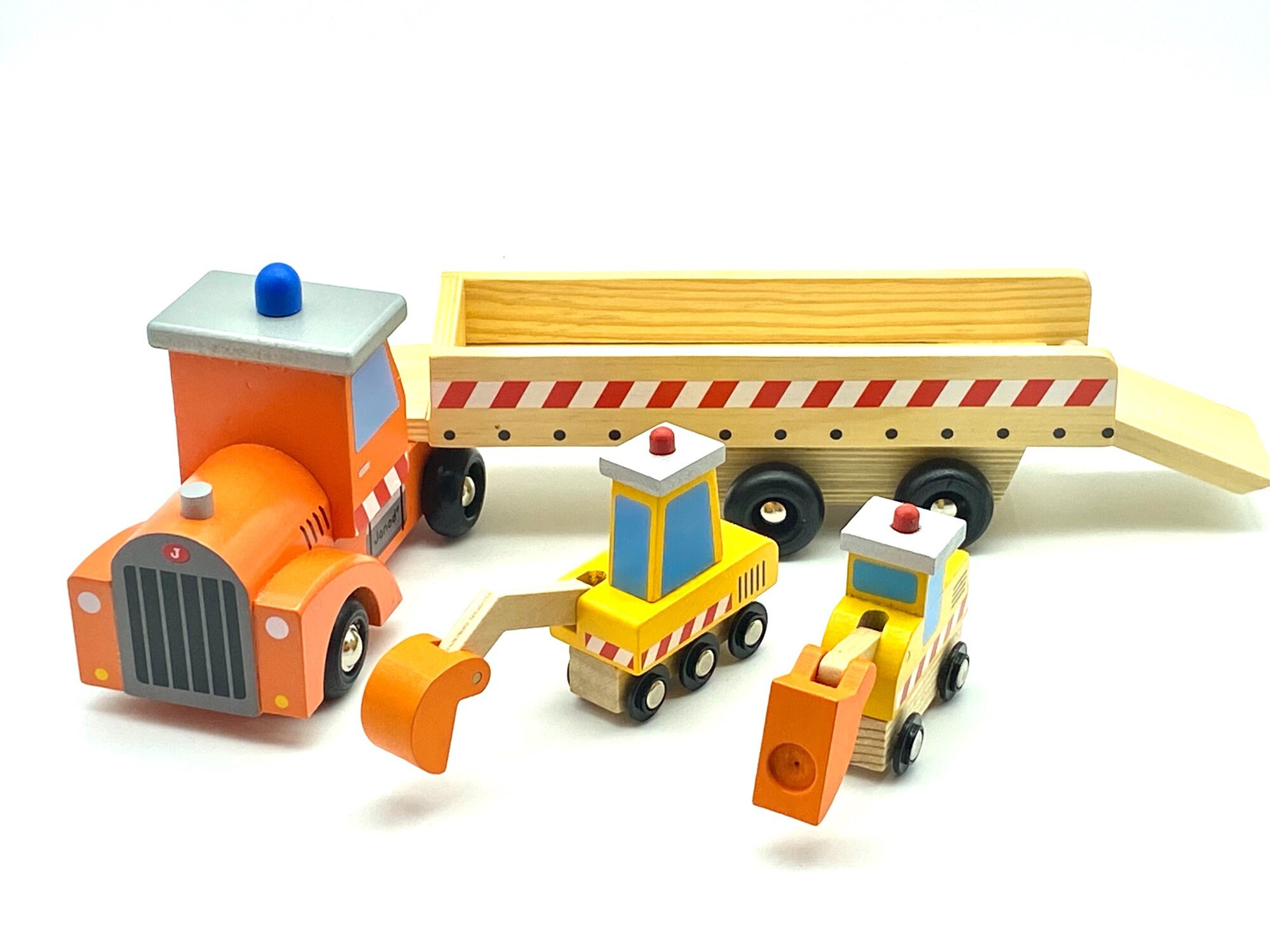 Kids Wooden Truck With Tippers Toy Diggers and Tilt Tray Etsy UK