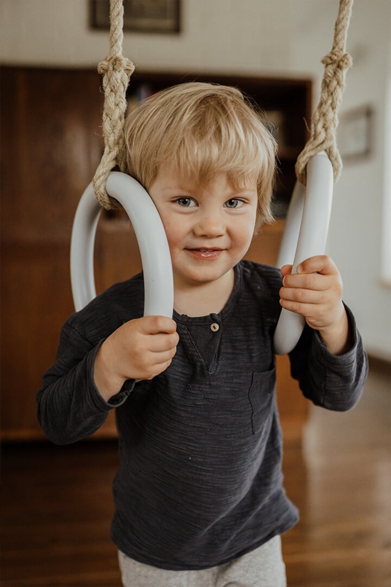 Children's Gymnastics Rings Wooden Swing Rings for Indoor Etsy