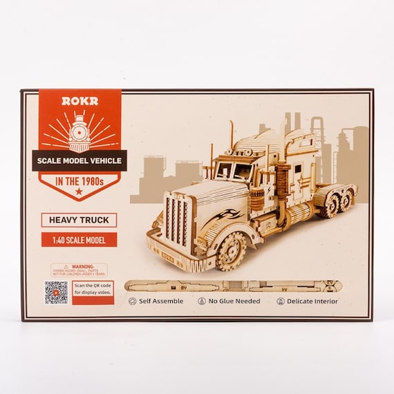 Model 3D Wooden 1:40 Scale Model Vehicle Truck Building Kits for