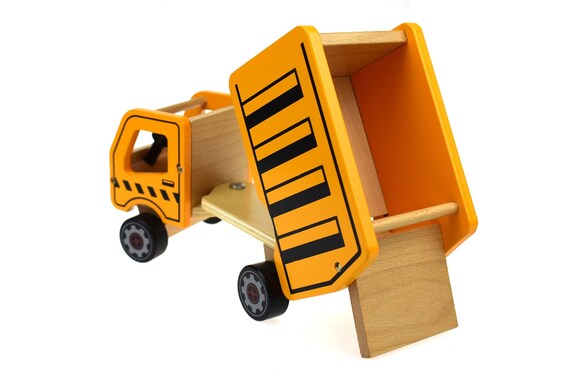 Wooden pretend Dump truck toy