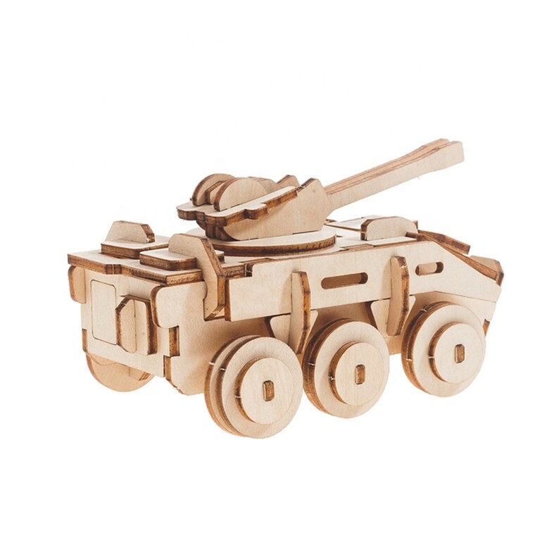 Build and Paint Your Own Model Kit Tank Army Armored Car Tank 3D Ply