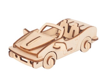 Model kit racing car 3D Ply Wood -craft kit ages 3 +