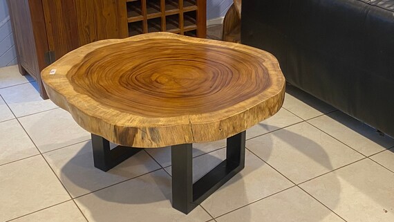 Unique Saur Wood Round Coffee Table, generous 95cm across one of kind 100% unique designed  by nature