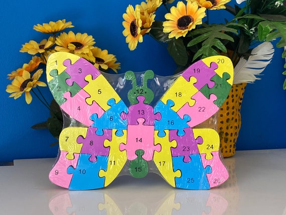 Wooden animal puzzle -big friendly Butterfly