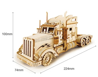 Model 3D Wooden 1:40 scale model vehicle Truck Building Kits for Children, Adults from 13 to 99 years