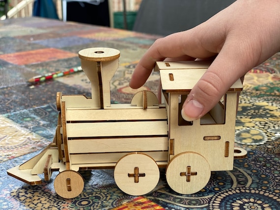 Kids wooden train deals