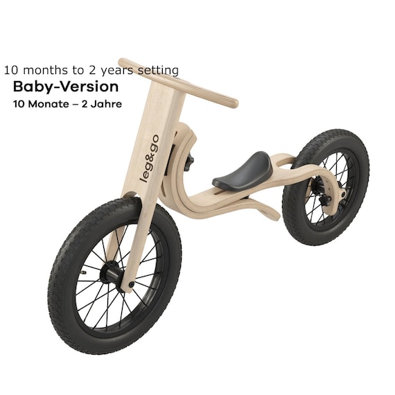 Wooden Balance Bike Transformable 3 Bikes in 1 Wood Push Etsy