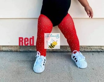 red infant tights