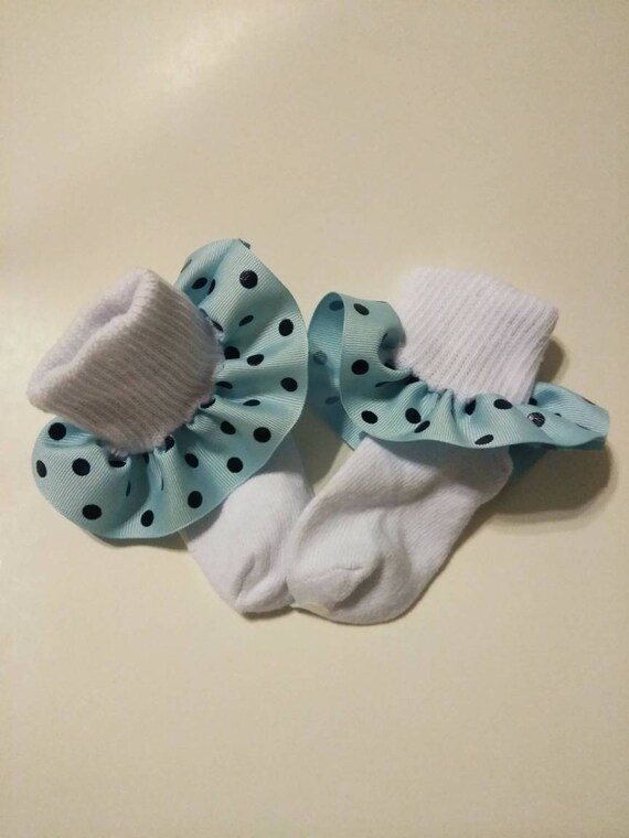 Colorful Polka Dots Ribbon Ruffle Socks