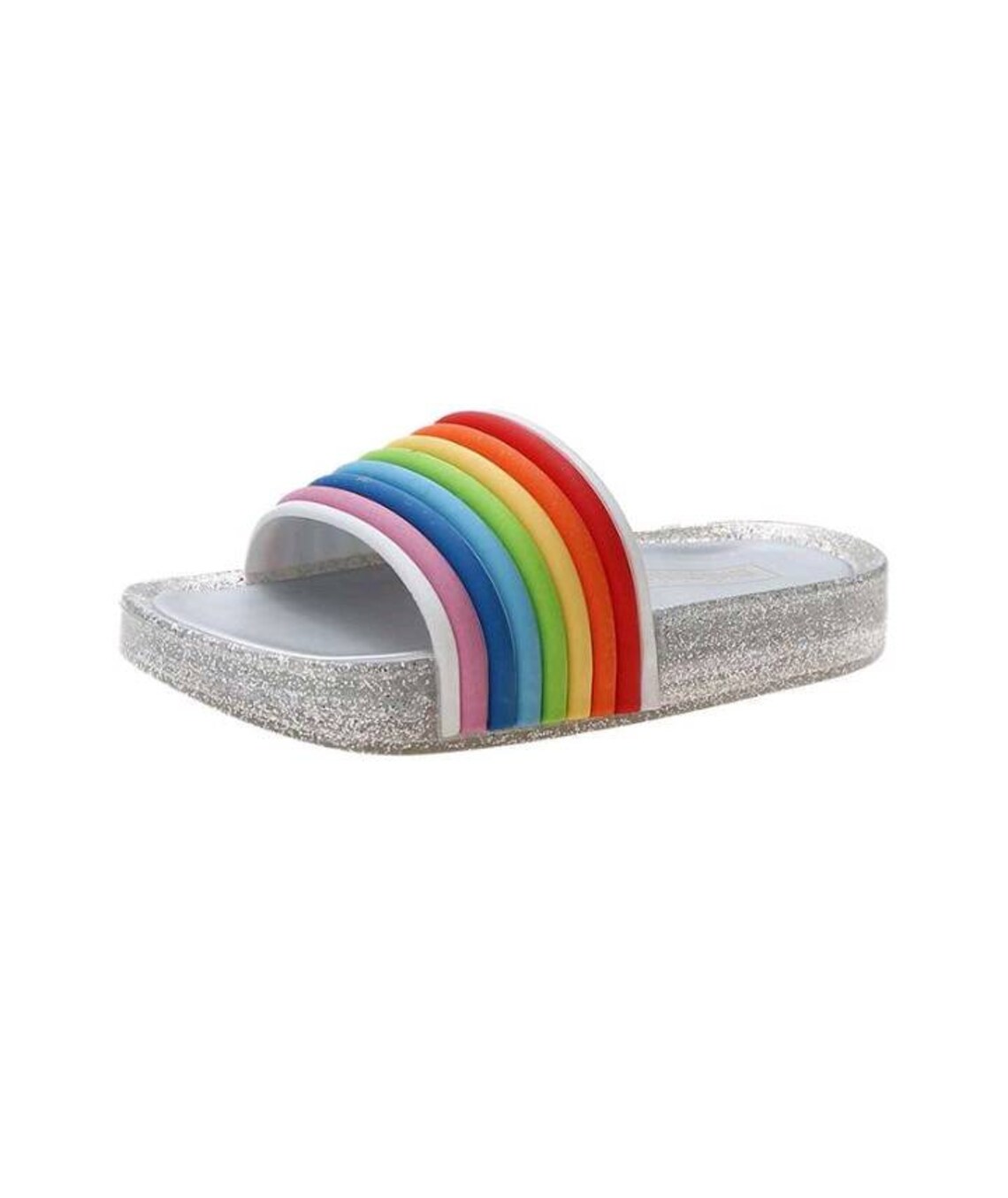 Kids Rainbow Sandals Toddler Summer Shoes Silver Baby Etsy
