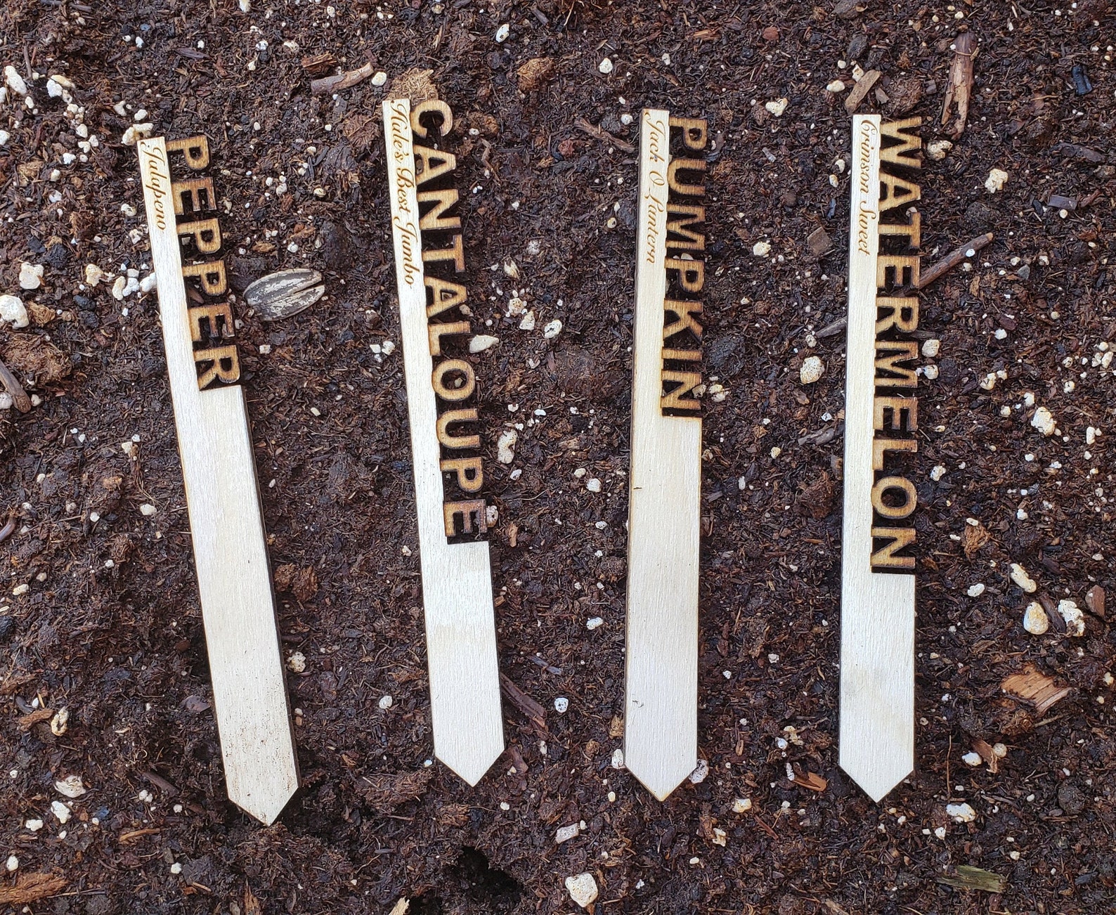 Wooden Garden Identification Stakes Youth Robotics Etsy