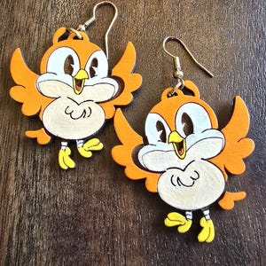 Chuuby Bird Earrings Laser File: SVG, Adobe Illustrator