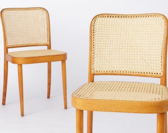 2 des 8 chaises Ligna, années 1960-1970, Tchécoslovaquie, vintage