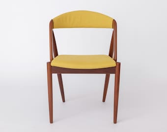 Kai Kristiansen Model 31 Chair, Schou Andersen 1960s, Danish Teak Dining Chair, Restored Upholstered, Mid Century Modern