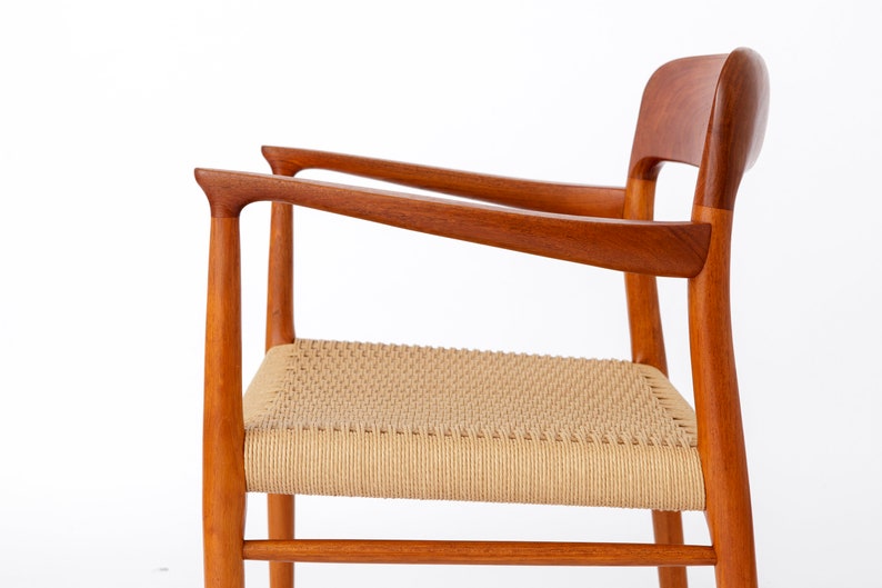 Armchair No. 56 by Niels Otto Møller (1954) – Teak Frame, Renewed Danish Paper Cord, Worldwide Shipping image 4