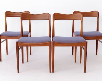 4 chaises de salle à manger vintage 1960 Danoise