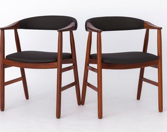 2 Vintage Chairs by Thomas Harlev, Model 213, Danish, for Farstrup, teak, 1960s.