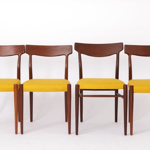 4 Dining chairs by Gustav Herkströter for Lübke, Germany 1960s-1970s Teak