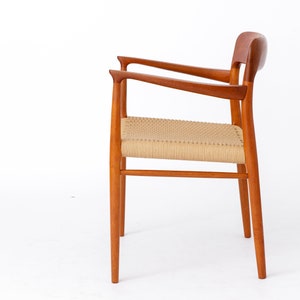 Armchair No. 56 by Niels Otto Møller (1954) – Teak Frame, Renewed Danish Paper Cord, Worldwide Shipping image 3