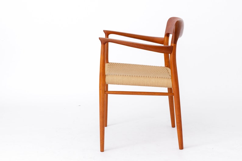Armchair No. 56 by Niels Otto Møller (1954) – Teak Frame, Renewed Danish Paper Cord, Worldwide Shipping image 3