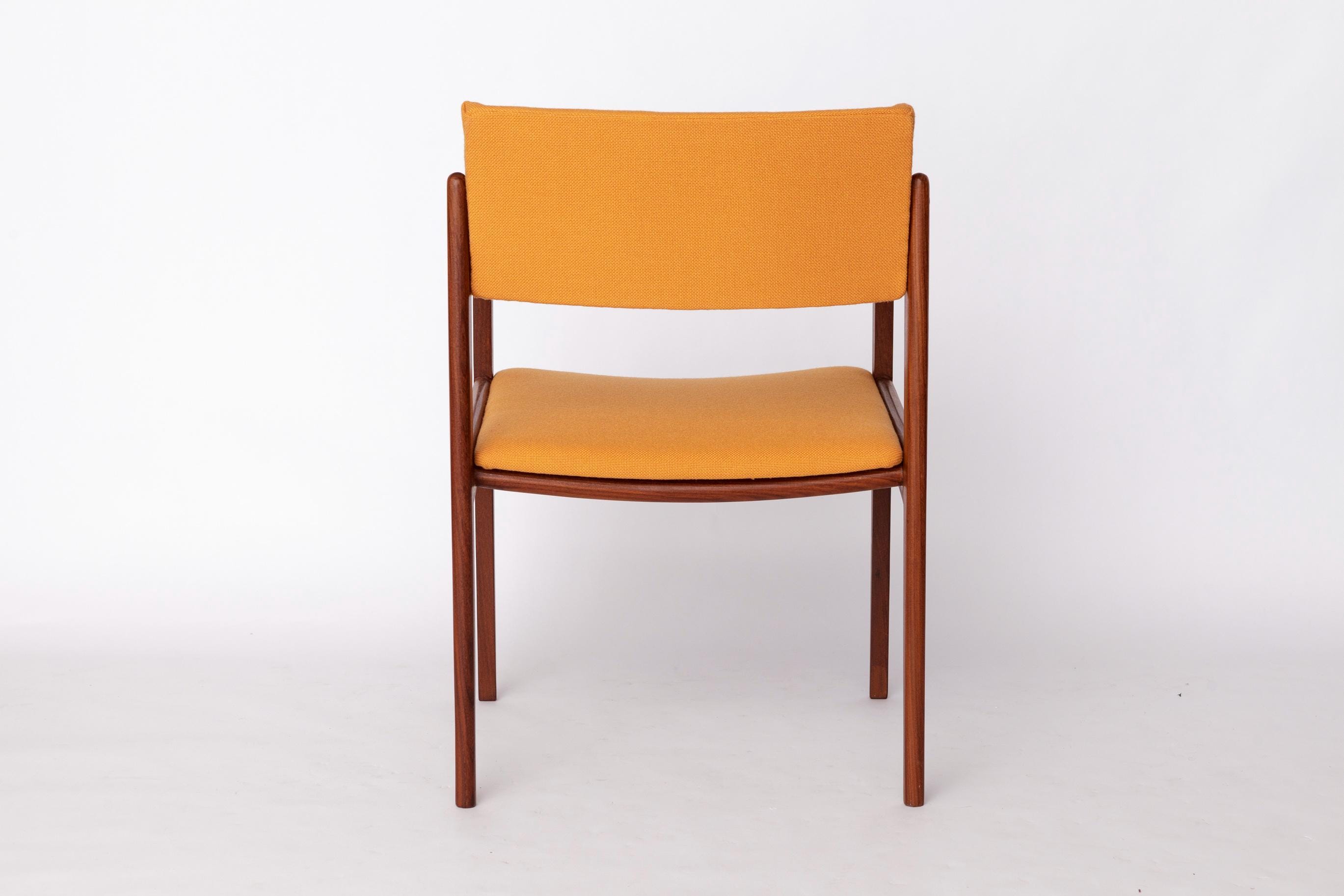 Vintage Thonet Armchair, 1970s–1980s, Teak Wood Frame, Peach
