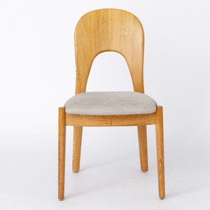 1 of 3 Niels Koefoed Chairs Oak 1970s Danish Vintage